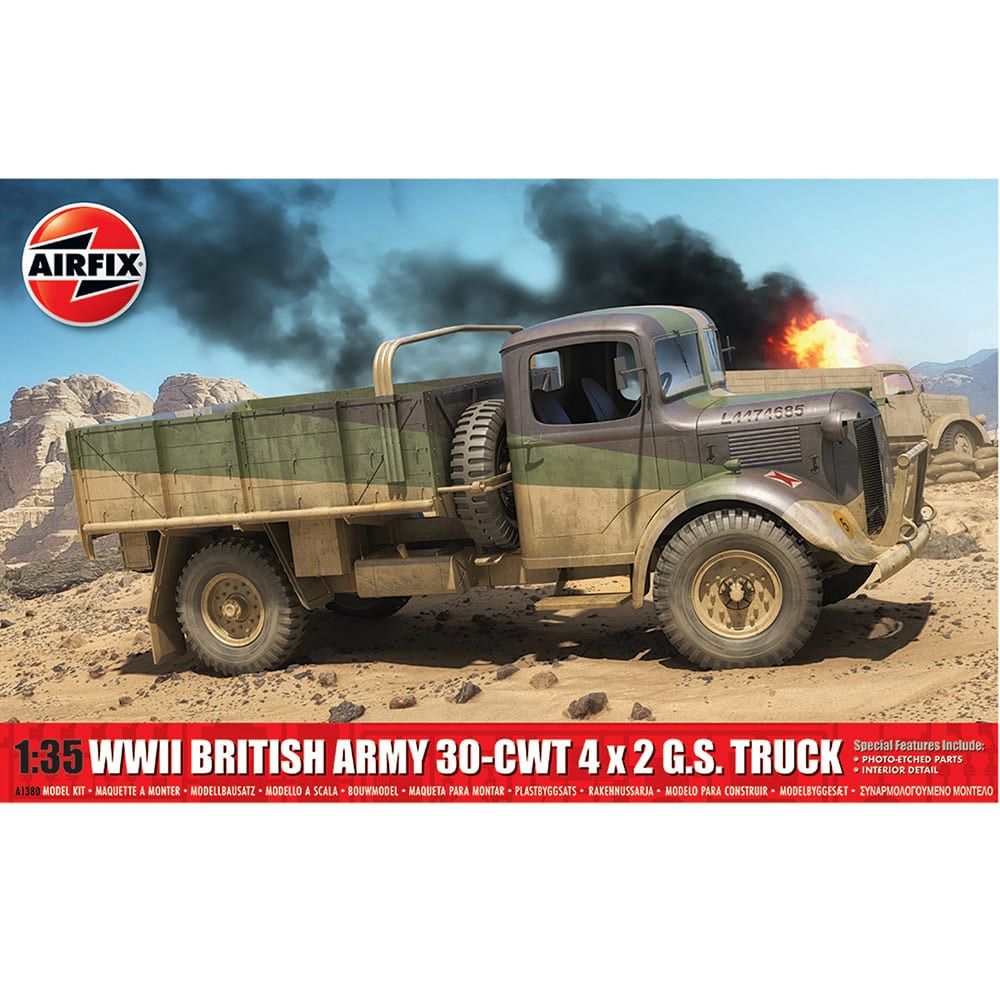 WWII British Army 30-CWT 4x2GS Truck Airfix 1:35 Scale Model Kit