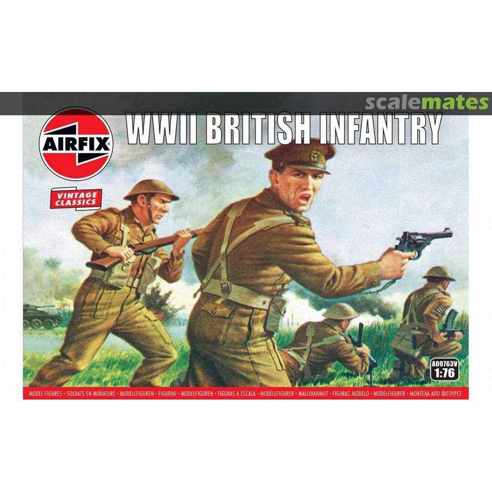 WWII British Infantry Airfix 1:76 Scale Model Kit