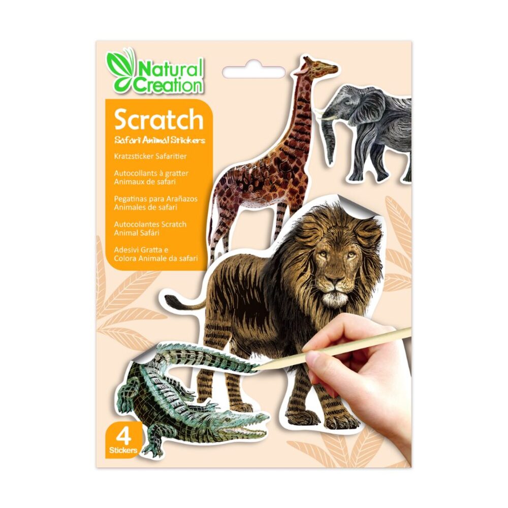 Scratch Safari Animal Stickers Avenir