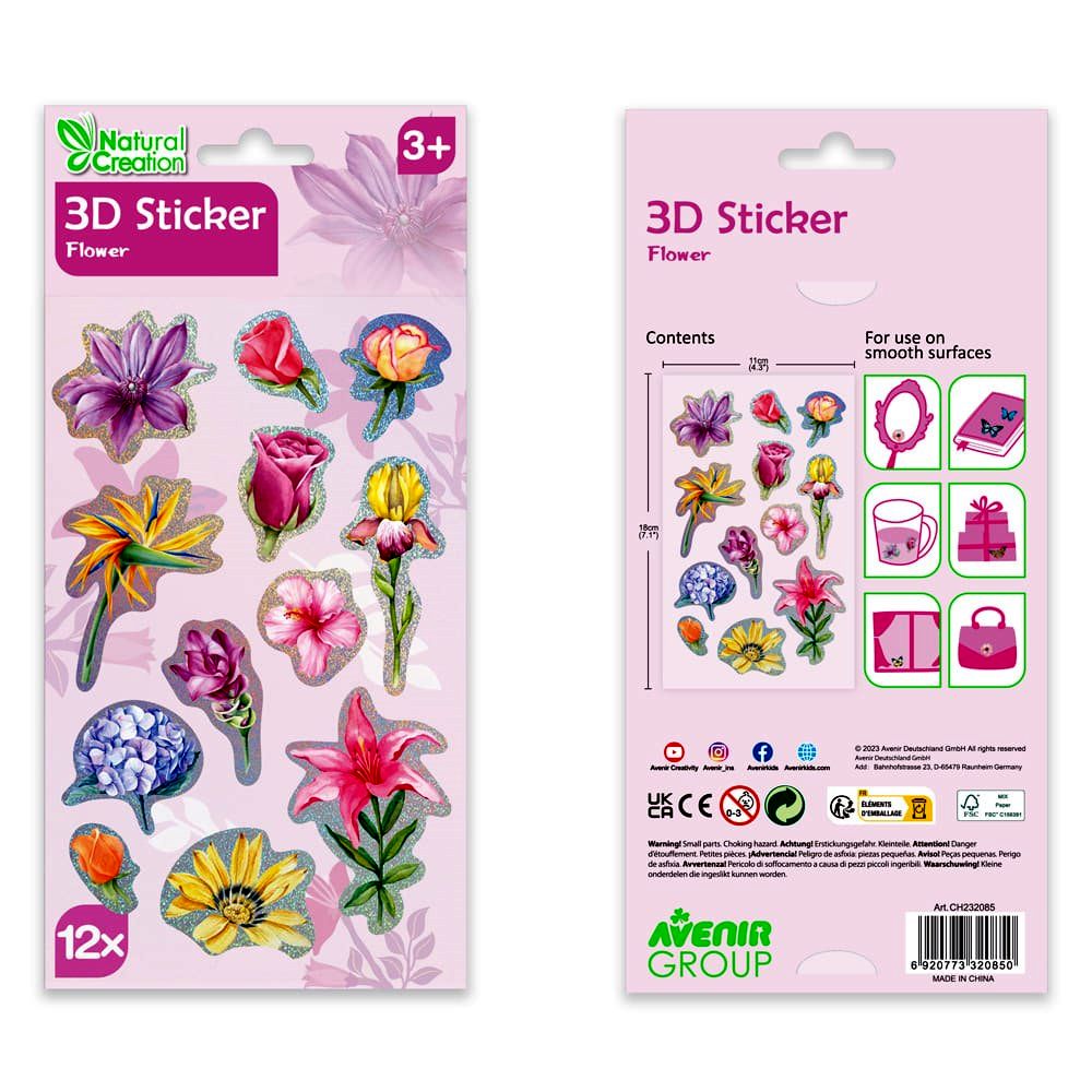 3D Stickers Flower Avenir