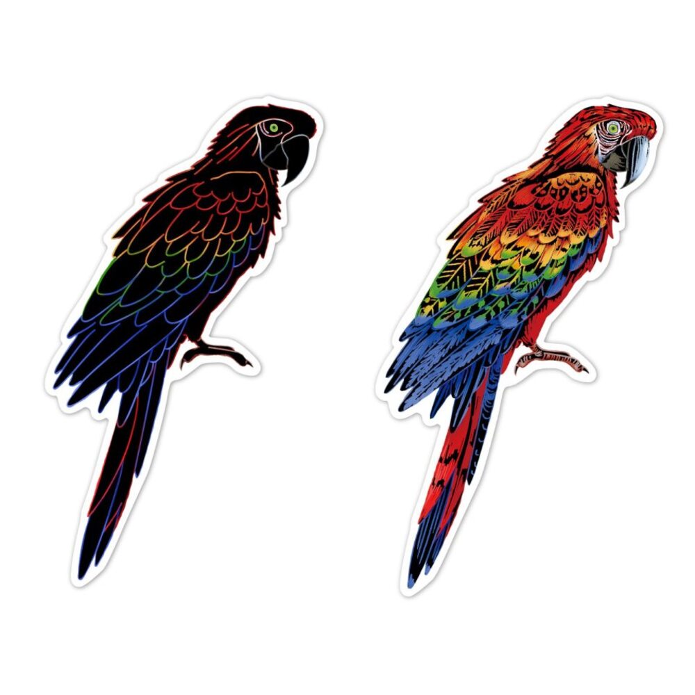 Scratch Bird Stickers Avenir