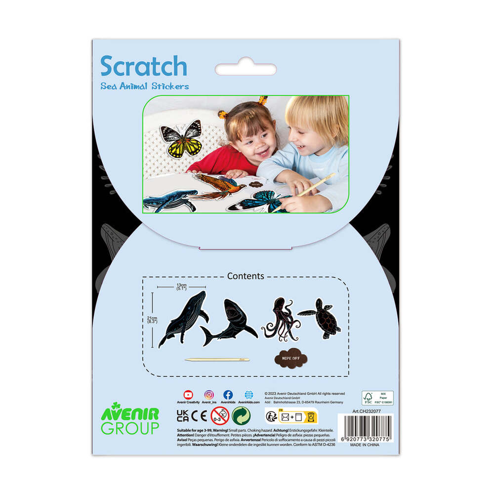 Scratch Sea Animal Stickers Avenir
