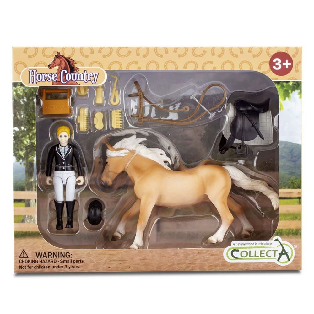 CollectA - Gift Tournament Rider w/ Horse & Grooming Accessories (Leona)