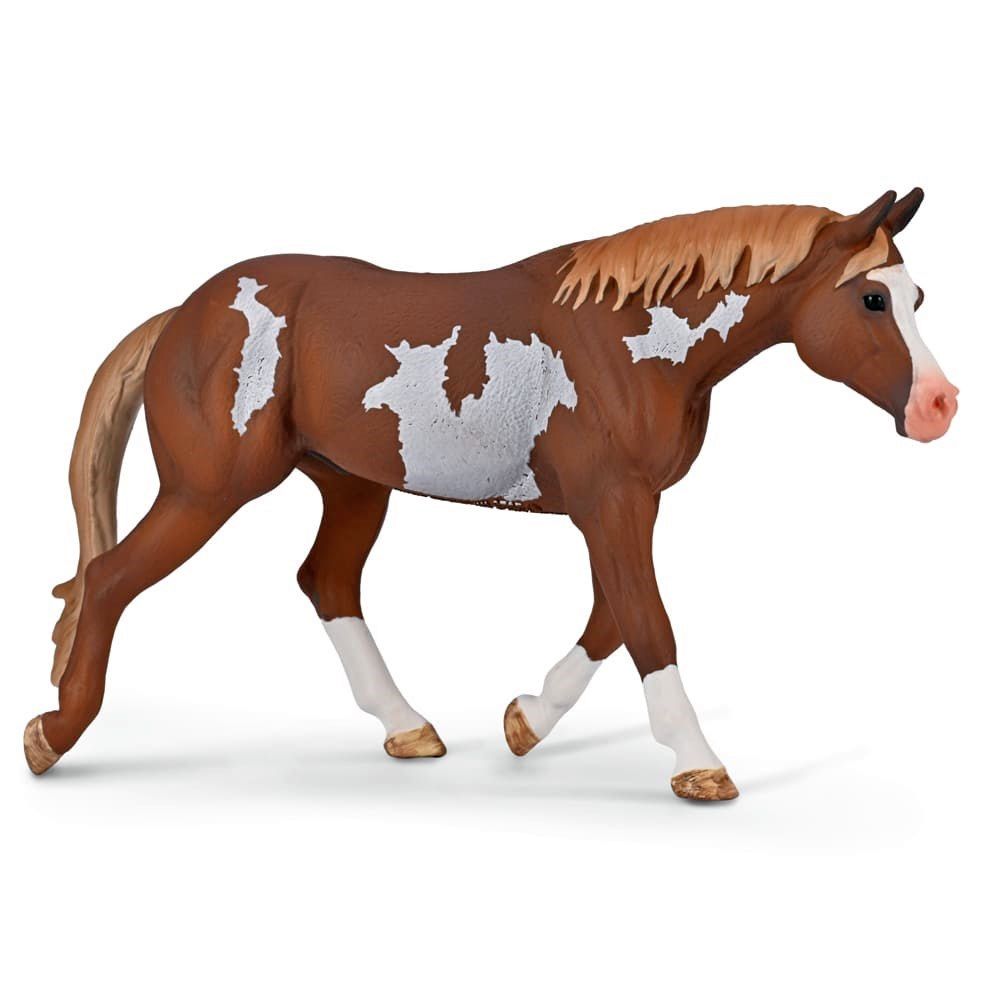 American Paint Horse Stallion Chestnut Overo Figurine CollectA XL