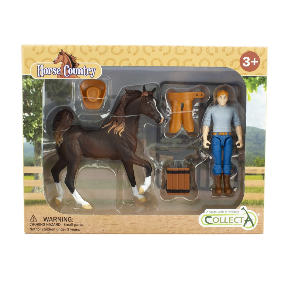 Blacksmith & Accessories W/ Horse Figurine CollectA