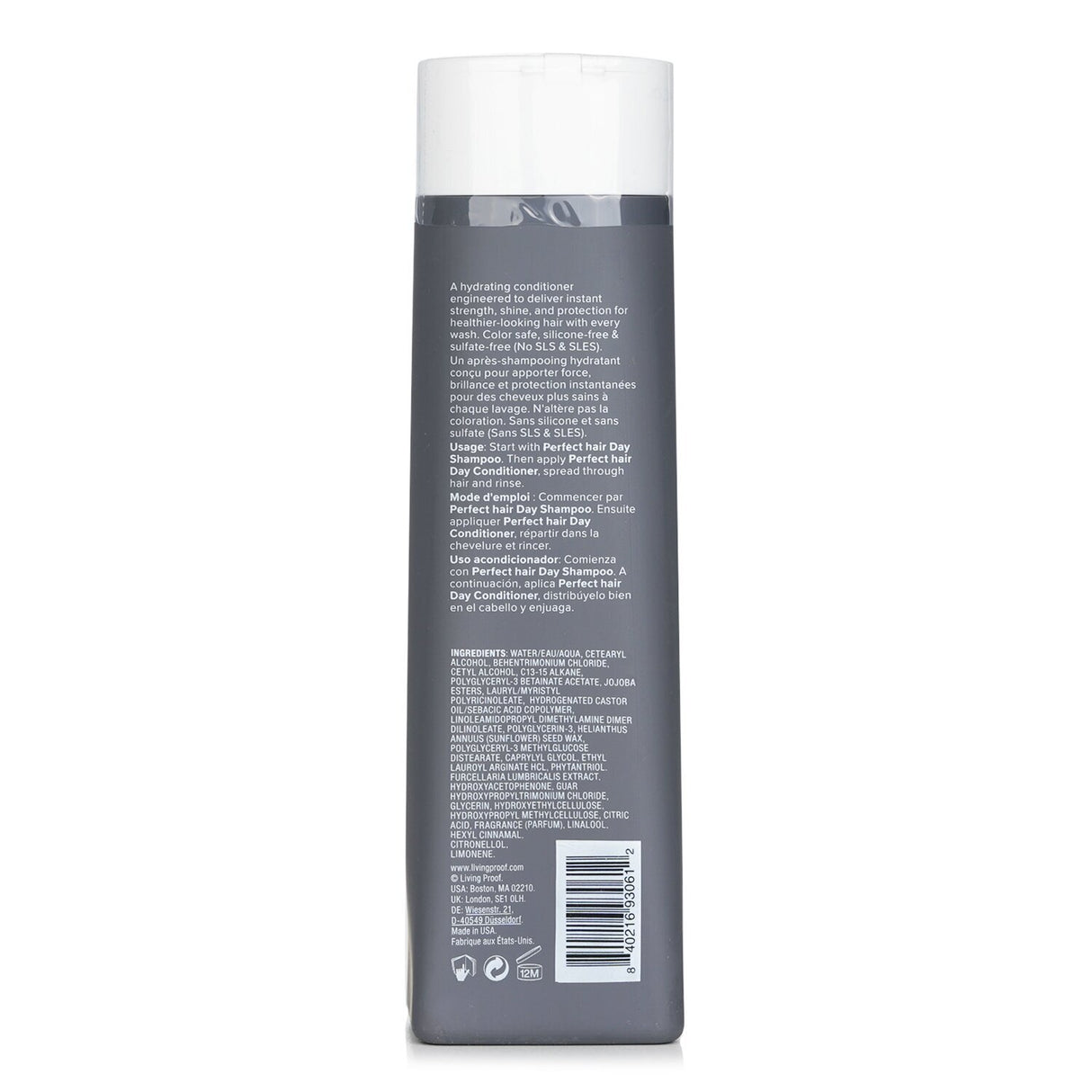Living Proof PHD Conditioner in 236ml for all hair types, enhances shine, strength, and volume, sulfate and silicone-free.