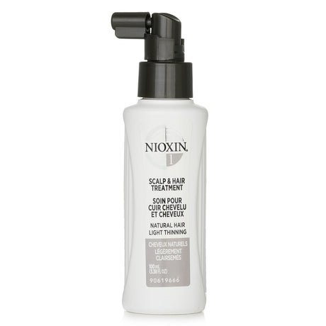 Nioxin Diameter System 1 Treatment for natural light thinning hair, promoting thickness and scalp health with a protective formula.