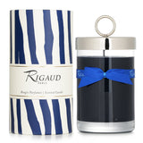 Chic Rigaud scented candle in glass, inspired by night sky, with sensual fragrance and 90-hour burn time. Perfect for decor.