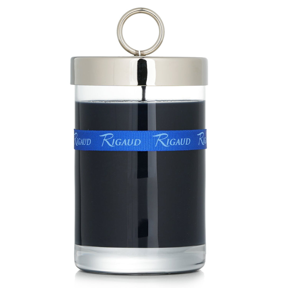 Rigaud Reine de la Nuit scented candle in a chic glass container, offering a warm, sensual fragrance and 90 hours of burn time.