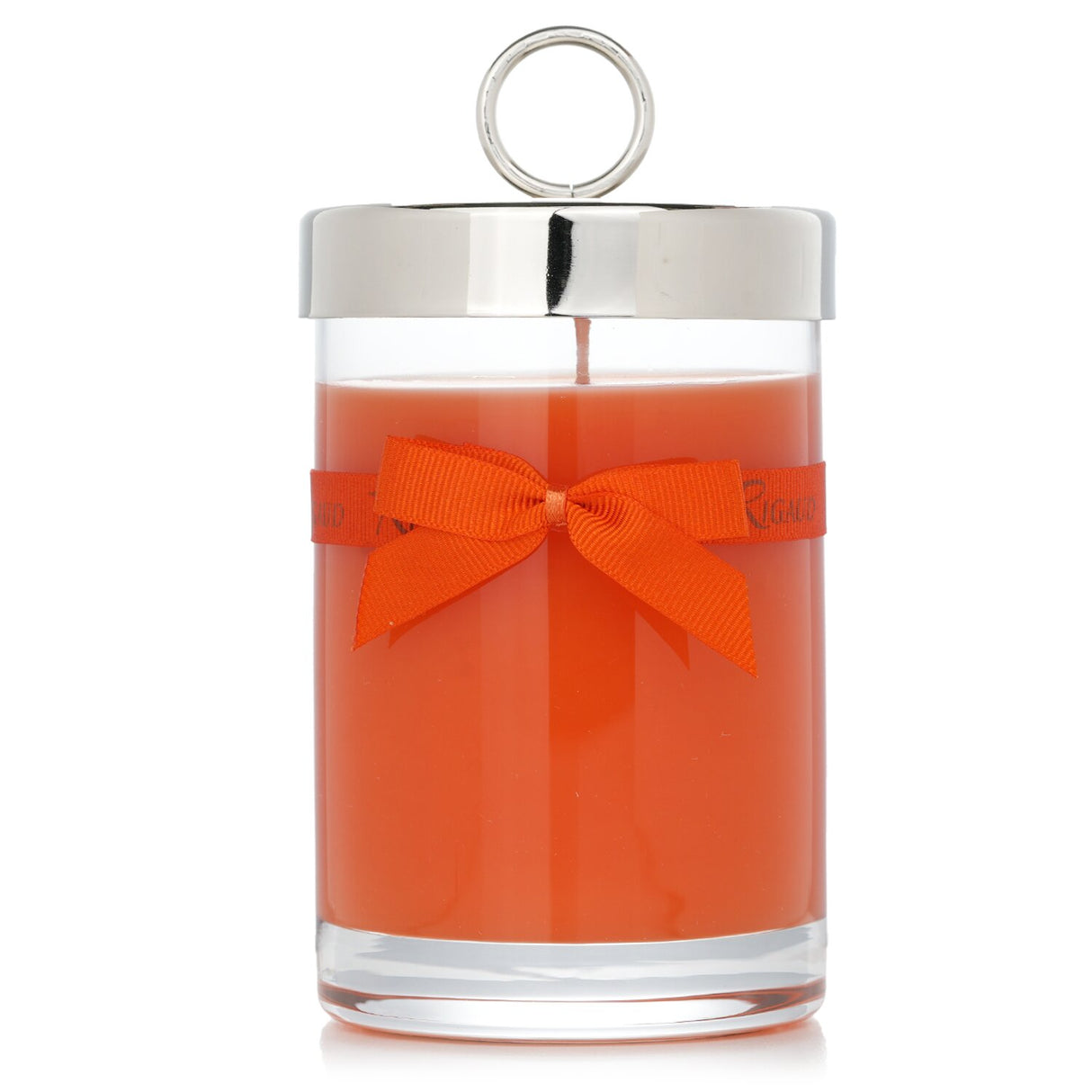Luxury Rigaud # Vesuve scented candle in a glass container, featuring notes of amber, incense, and spices; burns for 90 hours.