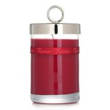 Luxurious Rigaud scented candle in a glass jar, featuring red berry and geranium fragrance, with a 90-hour burn time.