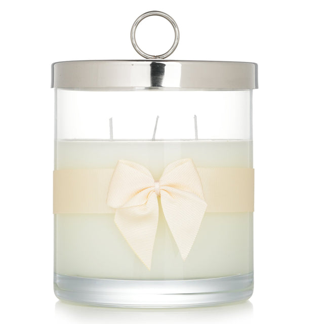 Rigaud Gardenia Scented Candle in a chic glass holder, offering 150 hours of fresh floral fragrance for any room.