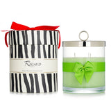 Luxury Rigaud scented candle in clear glass, featuring Jasmin de Printemps fragrance with bergamot and Ylang-Ylang notes.