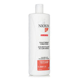 Nioxin Density System 4 Conditioner for colored hair, enhances color protection, boosts thickness, and restores moisture.