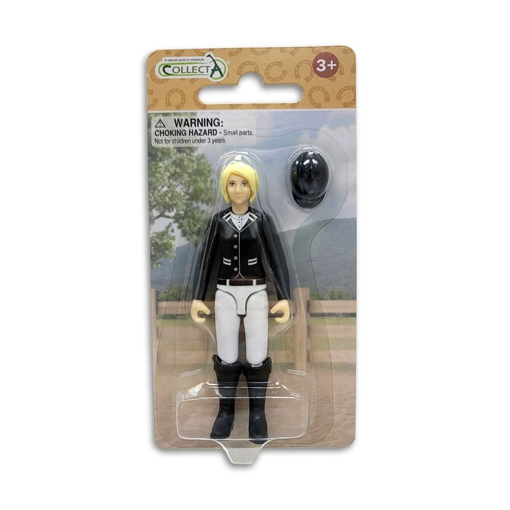 Lady Tournament Rider W/ Equestrian Helmet Figurine CollectA