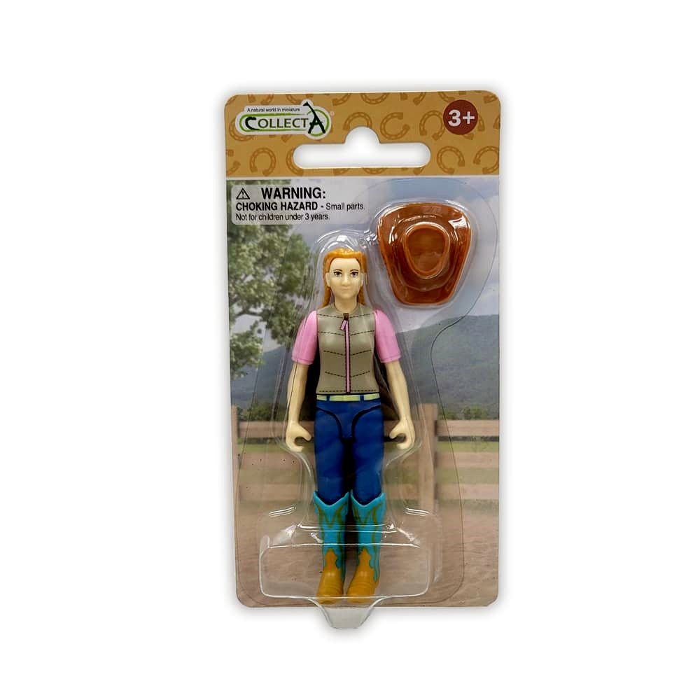 Lady Hobby Rider W/ Cowgirl Hat Figurine CollectA