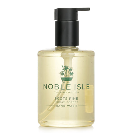 Noble Isle Scots Pine Hand Wash in 250ml, a luxurious cleansing gel with a fresh evergreen scent, hydrating and vegan-friendly.