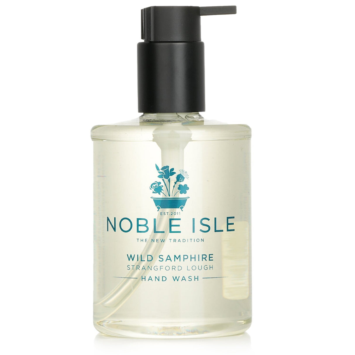 Luxurious Noble Isle Wild Samphire Hand Wash in 250ml with nourishing sea oak and refreshing coastal fragrance.