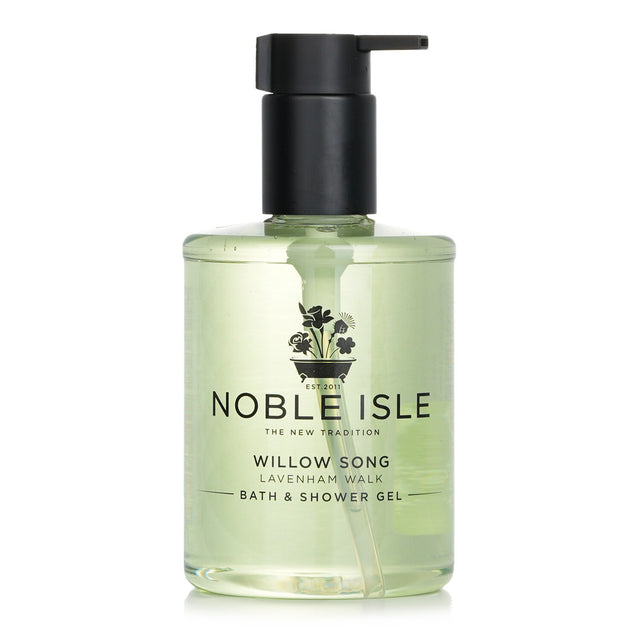 Noble Isle Willow Song Bath & Shower Gel in 250ml bottle, with floral fragrance and soothing willow bark extract.