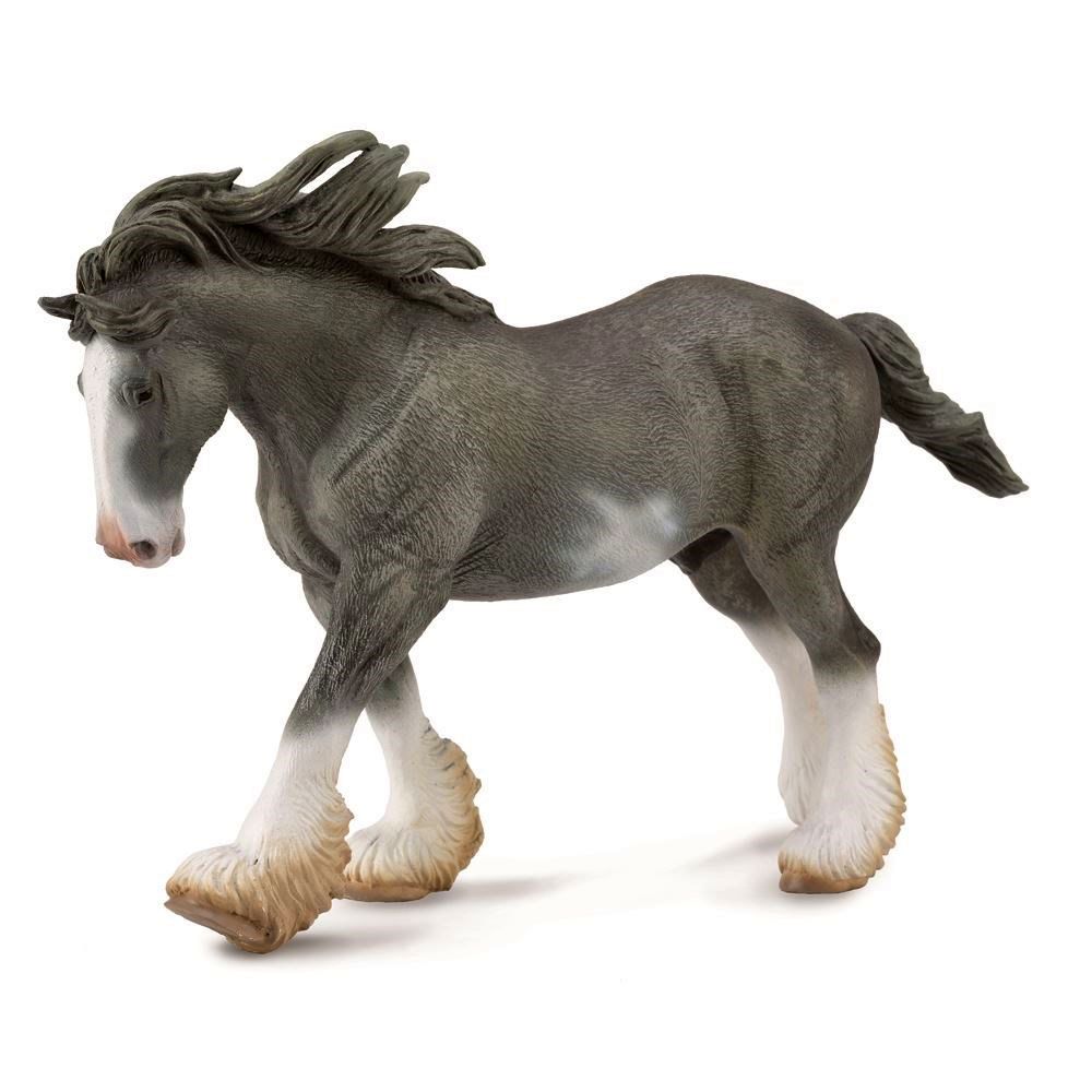 Clydesdale Stallion Black Sabino Roan Figurine CollectA XL