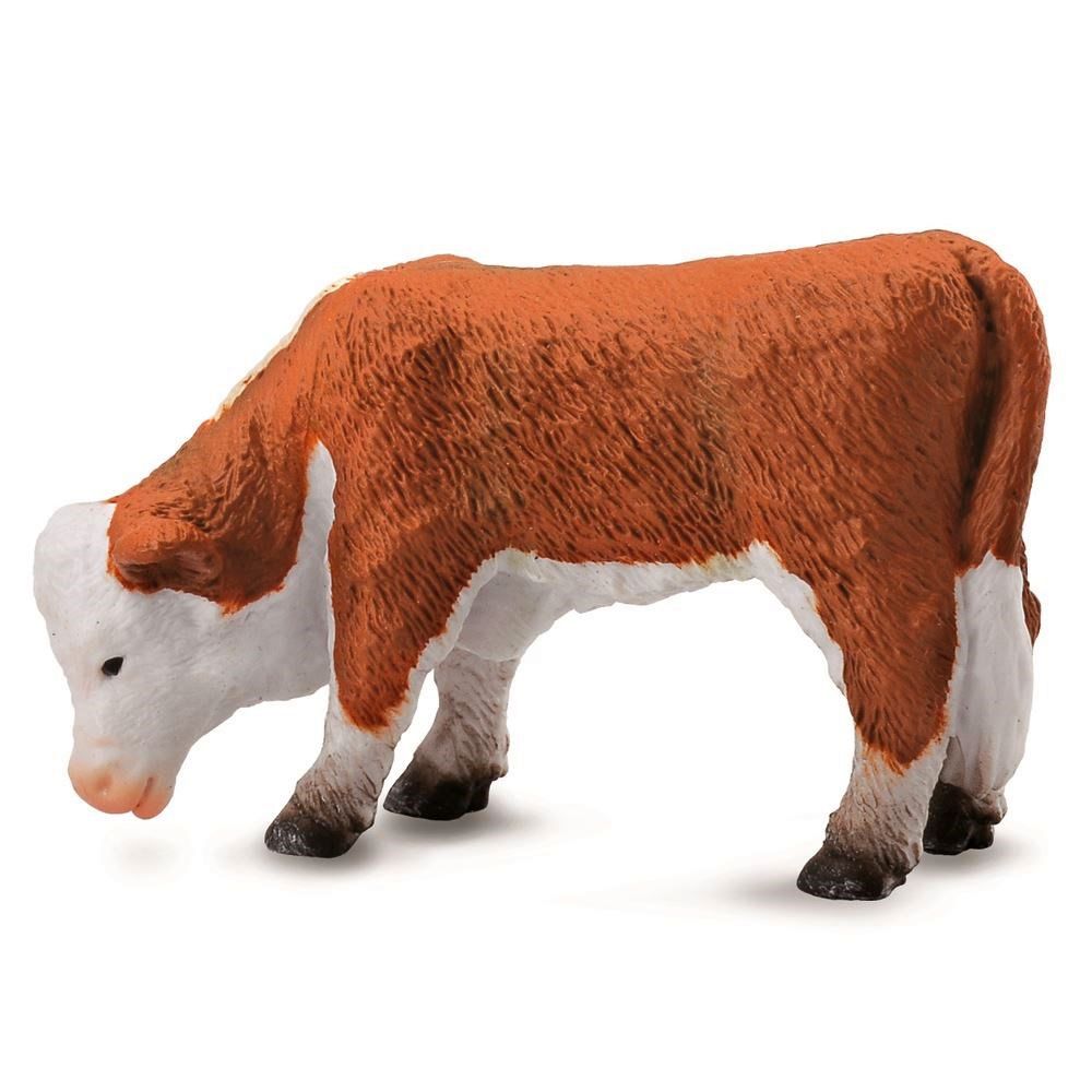 Hereford Calf Grazing Figurine CollectA S
