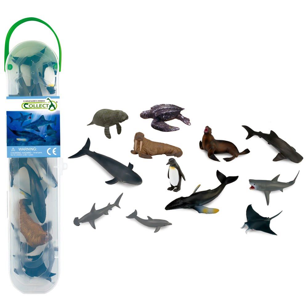 CollectA - Box of Mini Sea Animals 1 (12 units) - Toy Vehicle