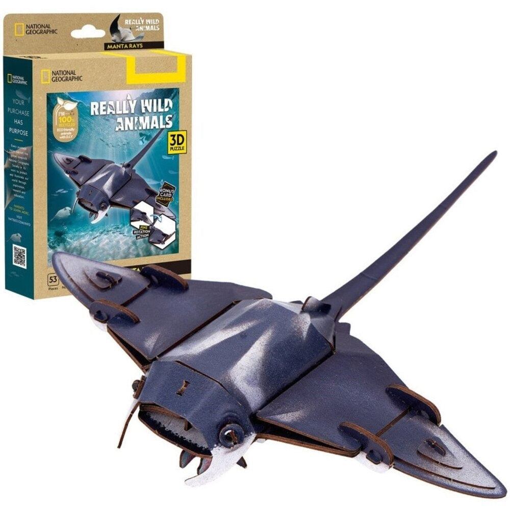 Really Wild Animals Manta Rays 3D Puzzle CubicFun