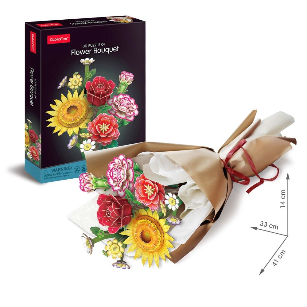 Flower Bouquet Combination 3D Puzzle CubicFun