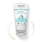 Lavera Basis Sensitiv Cleansing Gel with organic aloe vera and jojoba for gentle cleansing of normal and combination skin.