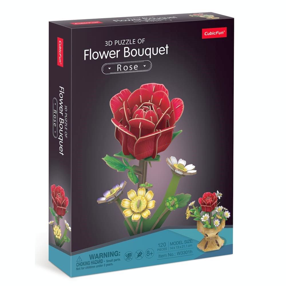 Flower Bouquet Rose 3D Puzzle CubicFun 33301