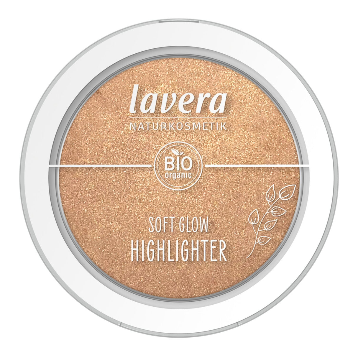 Vegan soft glow highlighter in #01 Sunrise Glow, enhances complexion for a radiant look with mineral pigments and almond oil.