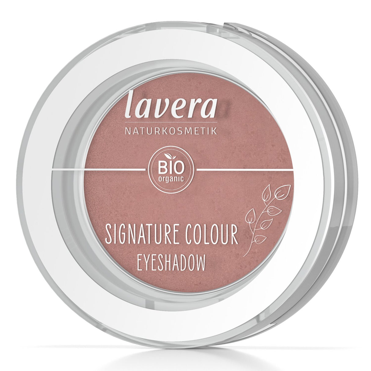 Lavera Signature Eyeshadow in Dusty Rose, a creamy matte formula rich in minerals, ideal for sensitive skin and long-lasting wear.