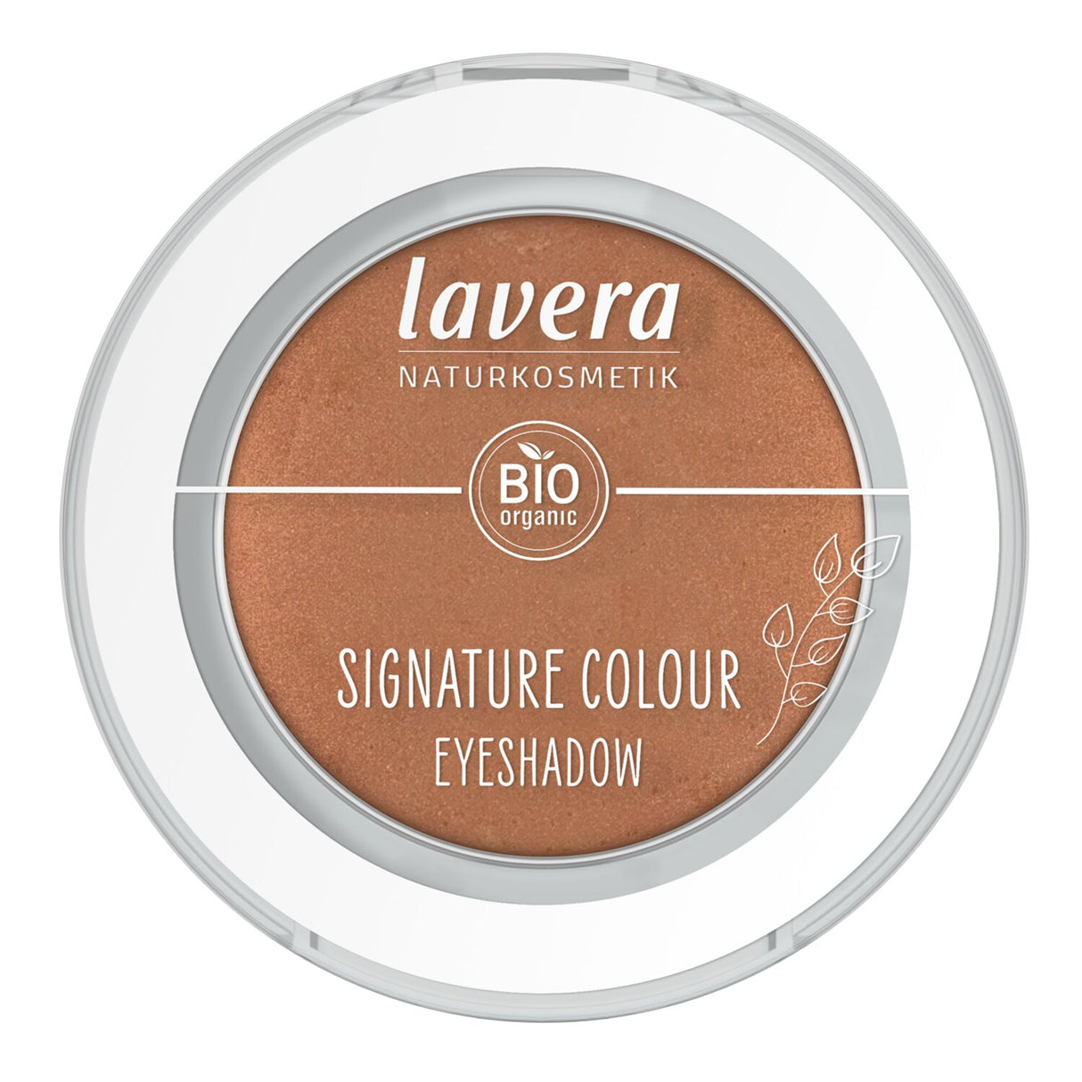 Lavera #04 Burnt Apricot eyeshadow in 2g features creamy texture, high pigmentation, and natural ingredients for vibrant looks.