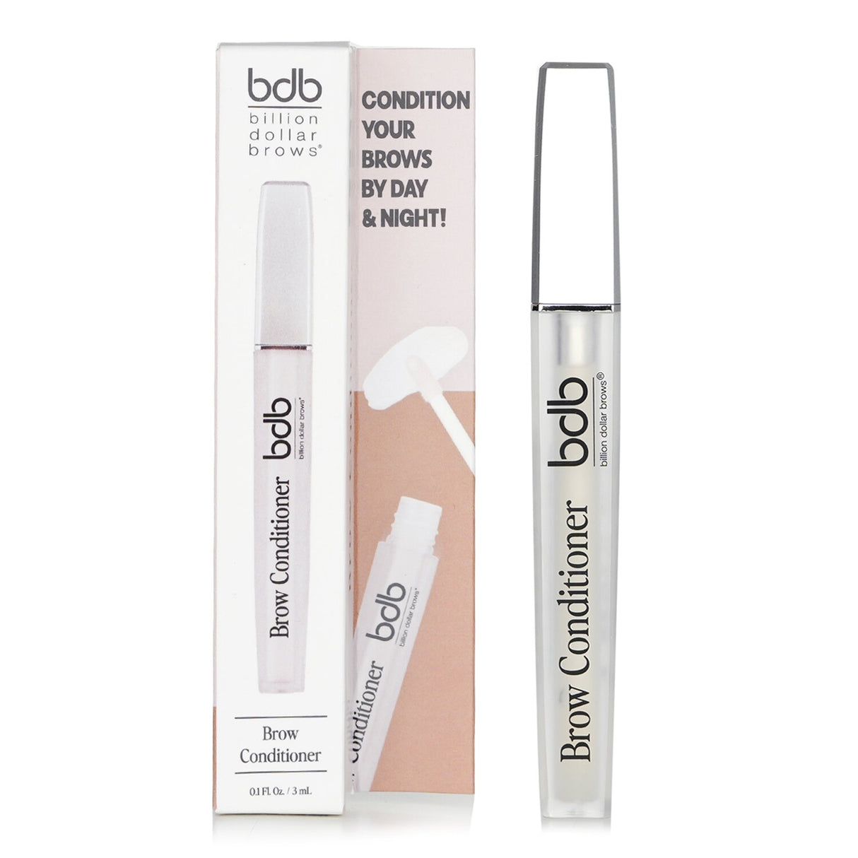 Premium brow conditioner in a 3ml bottle, enriched with plant extracts for hydrated, fuller brows and easy application.