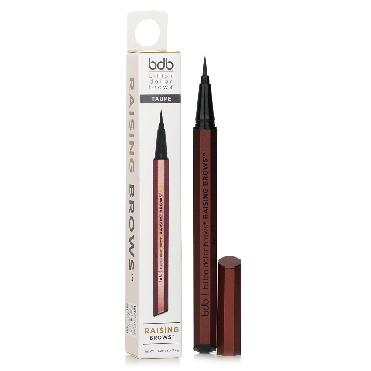 Billion Dollar Brows Raising Brows Eyebrow Pen in Taupe, a smudge-proof pen for defining and filling natural-looking brows.