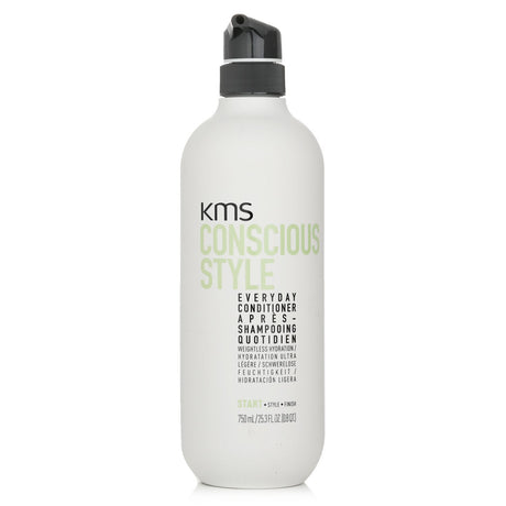 KMS California Conscious Style Everyday Conditioner 750ml, a lightweight, eco-friendly formula for soft, healthy, and manageable hair.