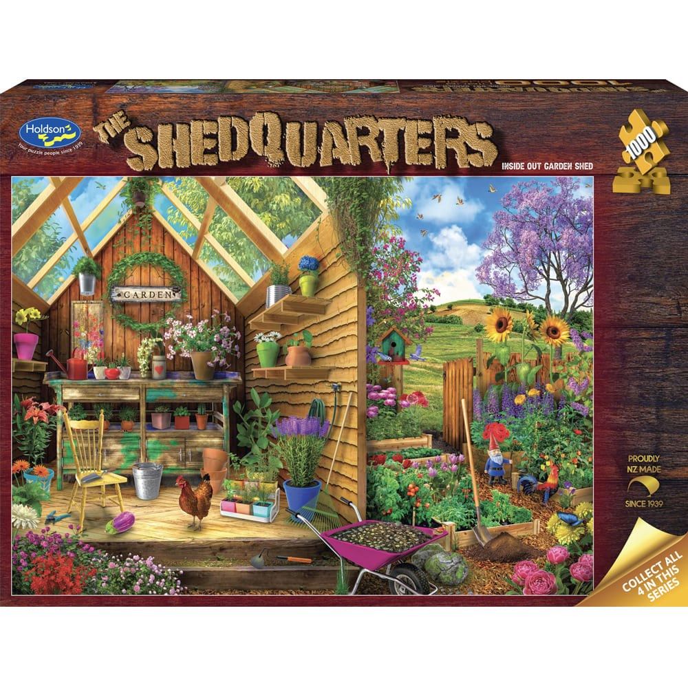 Holdson - The Shedquarters - 1000 Piece Puzzle - Inside Out Garden Shed
