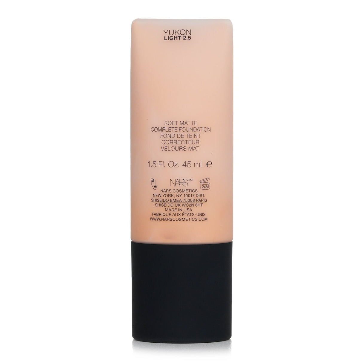 NARS Soft Matte Complete Foundation in #2.5 Yukon, an oil-free foundation for a flawless, matte finish with 16-hour wear.