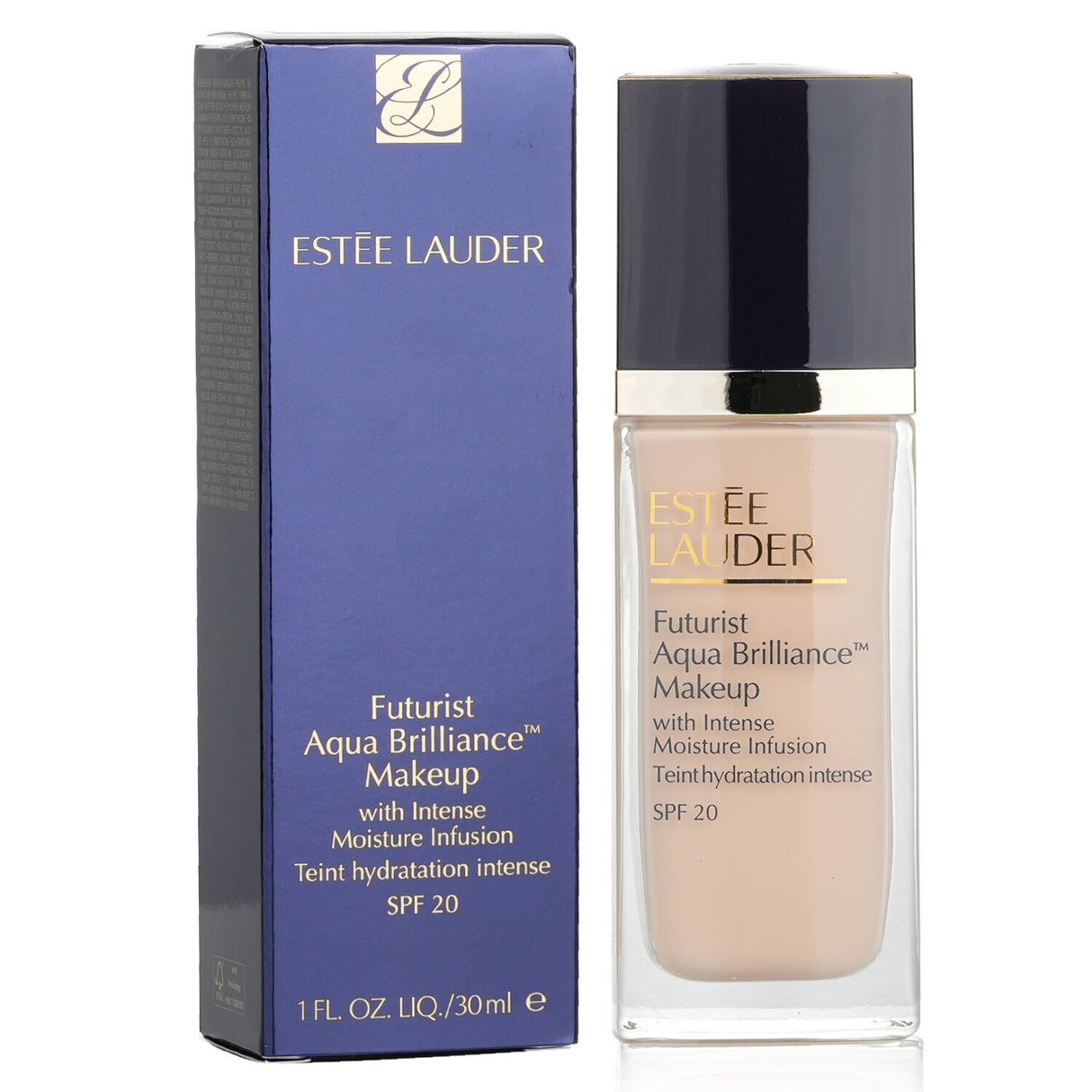 Estee Lauder Futurist Aqua Brilliance Makeup SPF20 in #2C0 Cool Vanilla offers lightweight coverage and skin hydration.