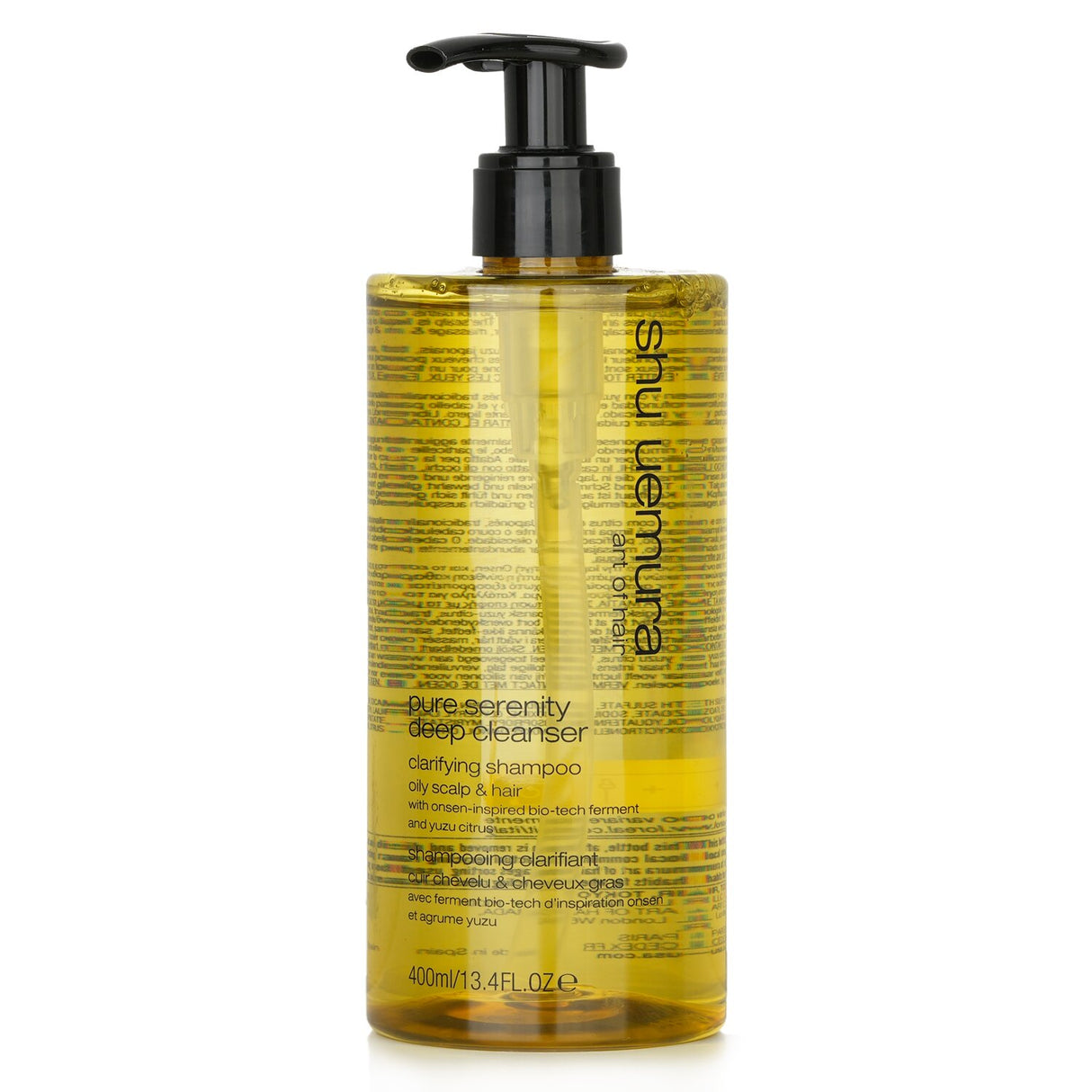 Shu Uemura Pure Serenity Deep Cleanser 400ml: a luxurious, oil-balancing shampoo for deep cleaning oily hair and scalp.