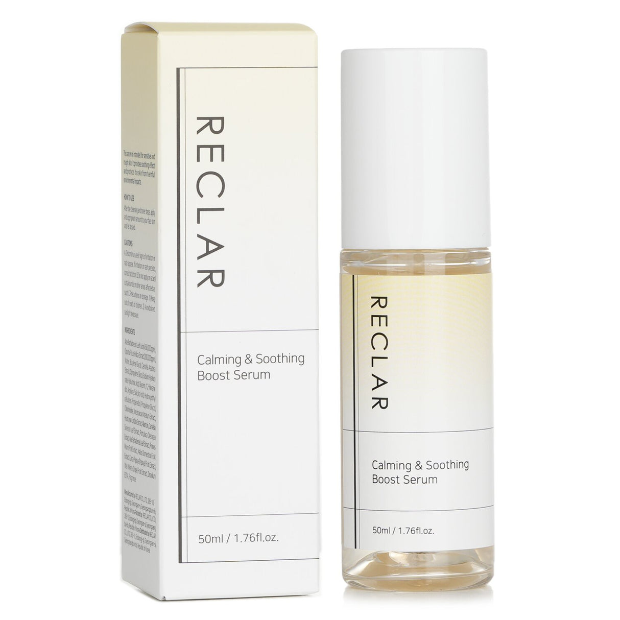 Reclar Calming & Soothing Boost Serum: a lightweight water-gel serum for deep hydration, soothing dry and sensitive skin.