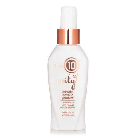 Lightweight leave-in treatment for coily hair, enhancing curls, reducing frizz, and adding moisture without greasiness.