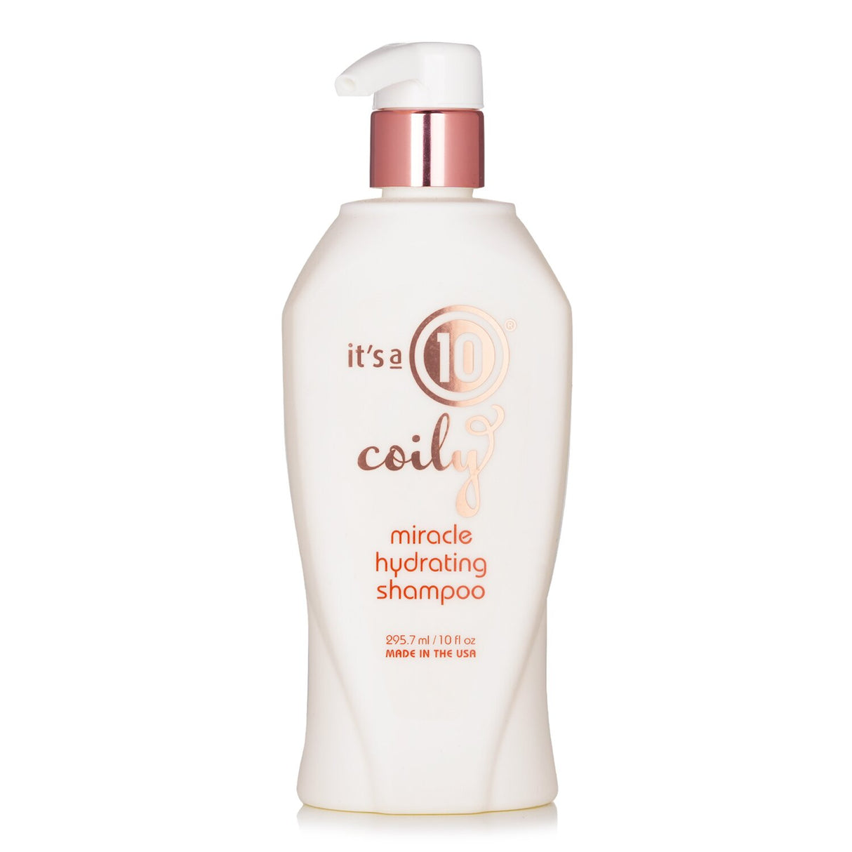 Hydrating shampoo for coily hair, enhances shine, reduces frizz, and strengthens curls while being sulfate-free and color-safe.