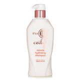 Hydrating shampoo for coily hair, enhances shine, reduces frizz, and strengthens curls while being sulfate-free and color-safe.