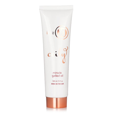 Coily Miracle Gelled Oil for defined, shiny curls with frizz control and UV protection in a 148ml bottle.