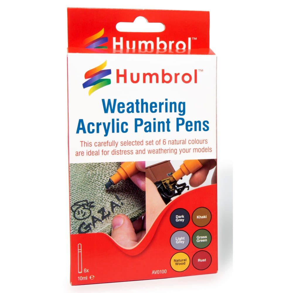 Humbrol Weathering Acrylic Pens 6 Pack