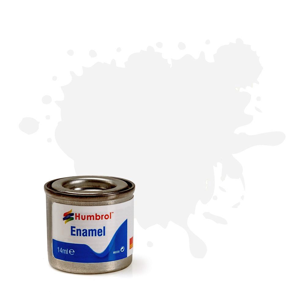 Humbrol - 14ml Enamel Tinlet White Gloss - Model Paint