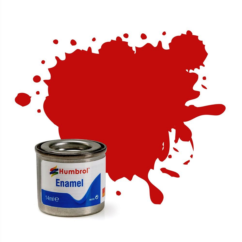 Humbrol - 14ml Enamel Tinlet Scarlet Matt - Model Paint