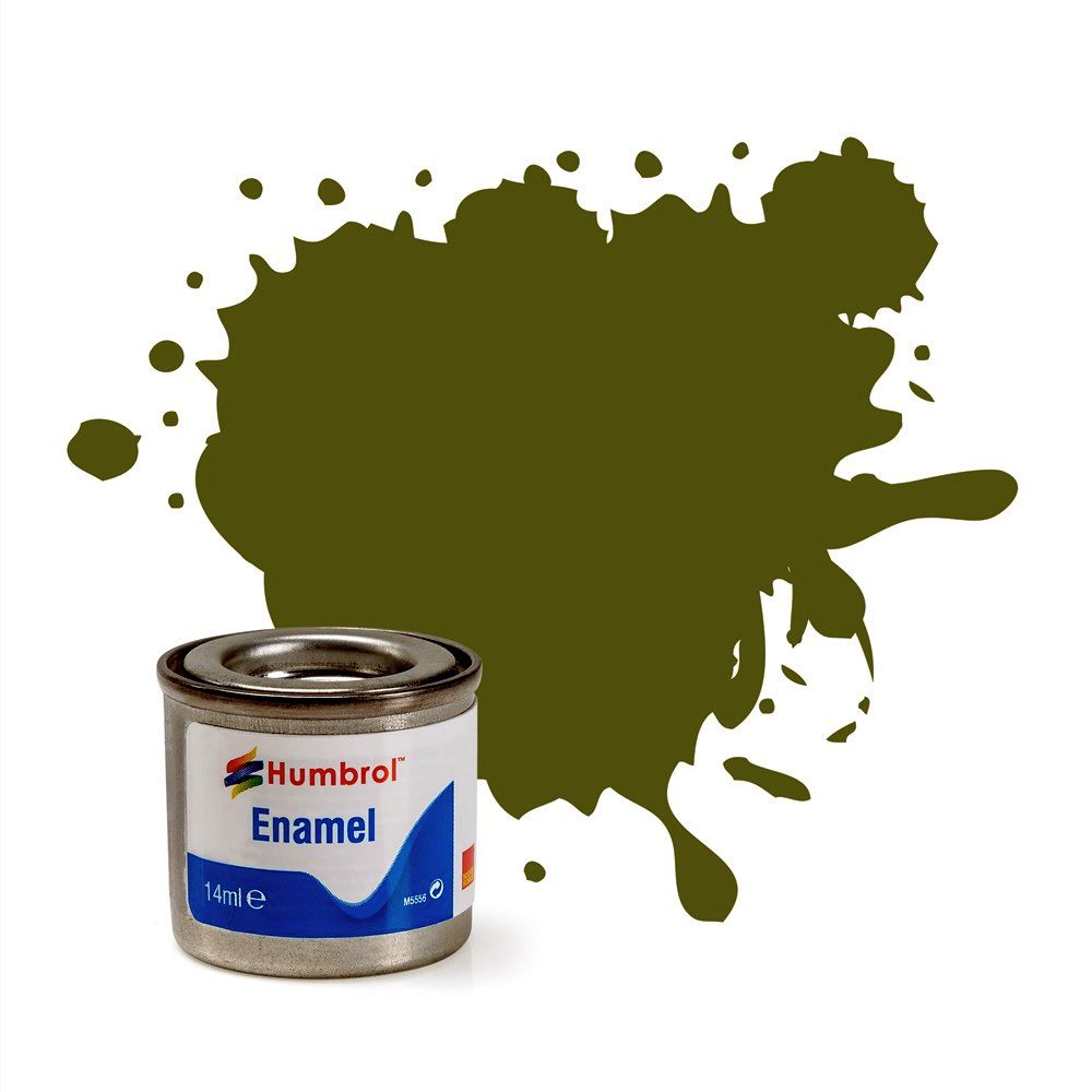 Humbrol - 14ml Enamel Tinlet Grass Green Matt - Model Paint