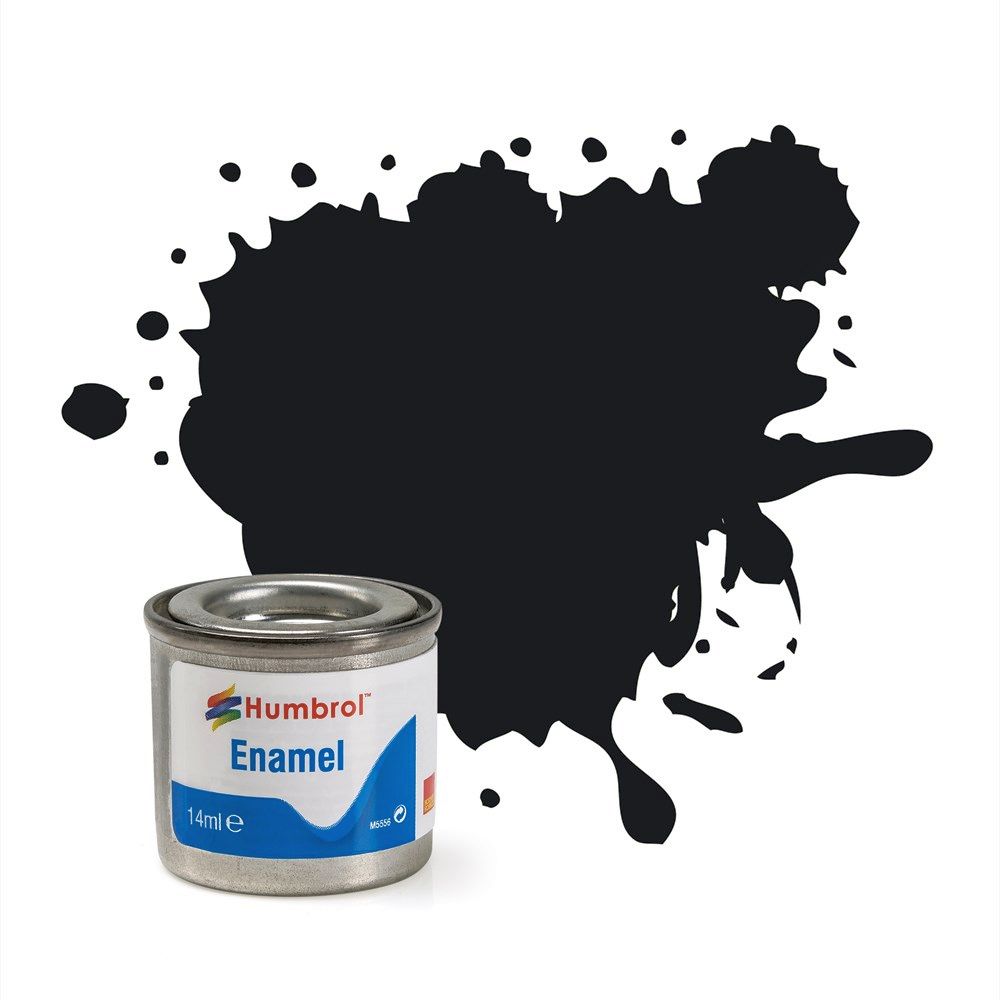 Humbrol - 14ml Enamel Tinlet Black Gloss - Model Paint